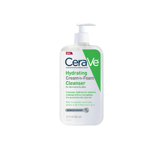 Picture of Cerave Hydrating Cream-to-Foam Cleanser for Normal to Dry Skin 12 Fl (355 ml)