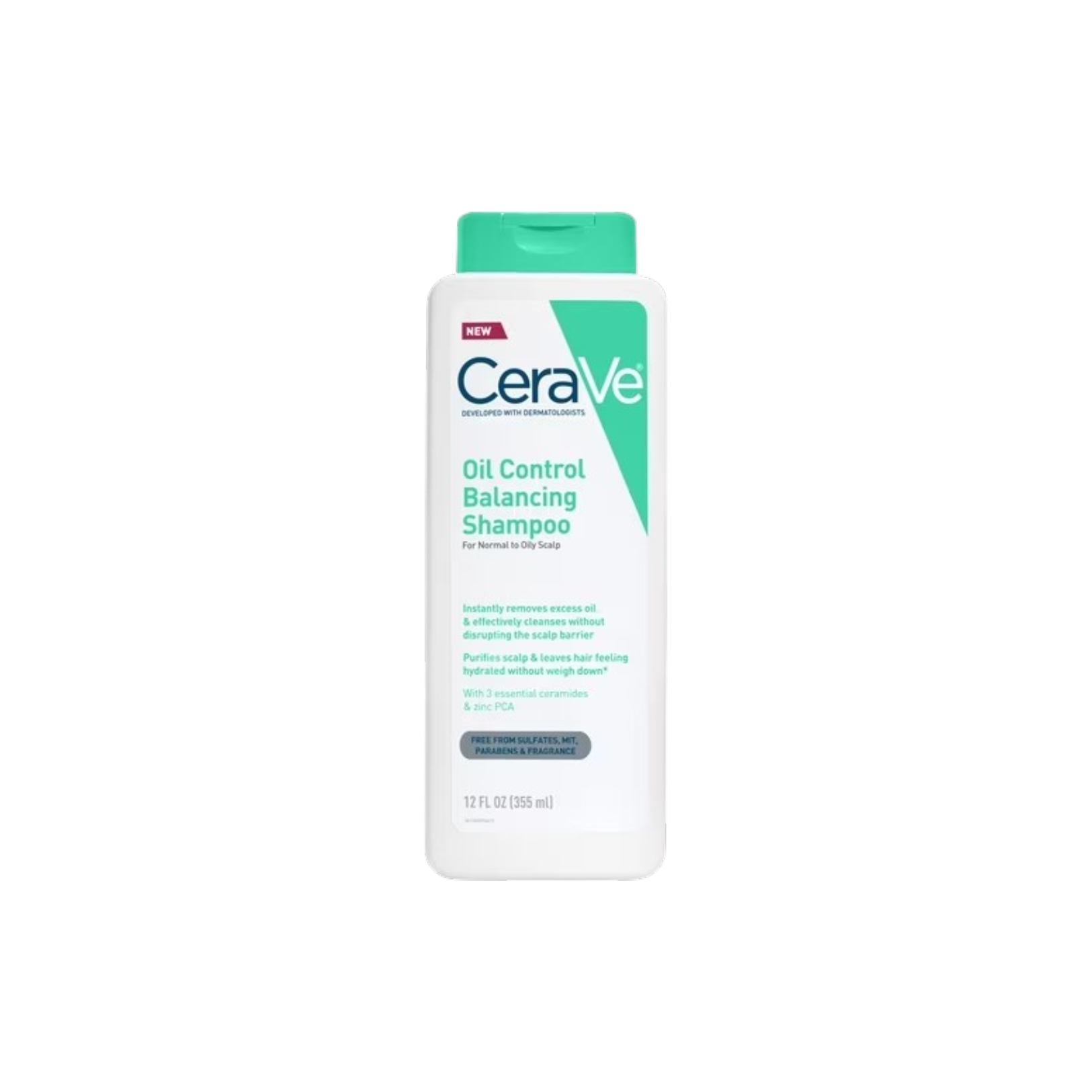 Picture of CeraVe Oil Control Balancing Shampoo for Normal to Oily Scalp & Hair 12 fl oz (355 ml)