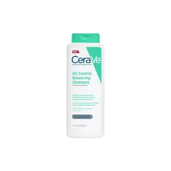 Picture of CeraVe Oil Control Balancing Shampoo for Normal to Oily Scalp & Hair 12 fl oz (355 ml)